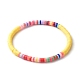 Ensemble de bracelets extensibles en perles heishi en argile polymère faits à la main BJEW-JB07349-05-2