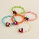 Mode imitation acrylique perles bracelets élastiques pour les enfants BJEW-JB01057-1