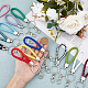 DICOSMETIC 26Pcs 13 Colors Braided PU Leather Ornament Lanyard Strap Keychain KEYC-DC0001-18-3