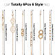 Biyun 6pcs 6 cadenas de gafas de aleación de zinc estilo AJEW-BY0001-04-2