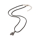 Ensembles de colliers pendentif main en alliage de placage de crémaillère NJEW-B081-10-8