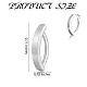 Cerchio per anello di pancia curvo in acciaio inossidabile 6 pz 6 colori 304 JX496A-02-3