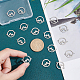 UNICRAFTALE 10Pcs Rainbow Color Flat Round with Mountain Charms Pendants Hollow Flat Round Dangle Earring Charms 1.5mm Hole 304 Stainless Steel Charms Pendants for Earring Bracelets Making STAS-UN0040-98-4