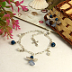 Belle robe de mariée ange ensembles de bijoux: boucles d'oreilles et bracelets SJEW-JS00297-03-1