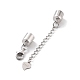 Rhodium Plated 925 Sterling Silver Curb Chain Extender STER-G039-04D-P-2
