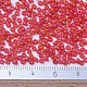 MIYUKIラウンドロカイユビーズ  日本製シードビーズ  11/0  （rr140fr）マット透明赤オレンジab  2x1.3mm  穴：0.8mm  約1111個/10g X-SEED-G007-RR0140FR-4