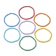 Set di braccialetti con perline di vetro stile arcobaleno da 7 pezzo per donna BJEW-JB10065-02-4