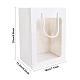 BENECREAT 10 Packs White Kraft Paper Gift Bags with Window 25x18x13cm Paper Shopping Bags Retail Bags for Party Favor Storage AJEW-BC0005-51A-3