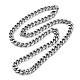 304 ожерелье из нержавеющей стали с кубинскими звеньями для мужчин и женщин NJEW-C013-01P-1
