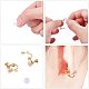 Brass Clip-on Earring Findings and Plastic Ear Clip Pad DIY-PH0018-02-4
