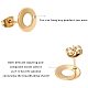 PandaHall Elite about 20 Pairs 4 Colors Stud Earring Findings STAS-PH0019-09-3