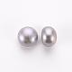 Flat Round Natural Cultured Freshwater Pearl Beads PEAR-R015-47-4