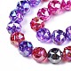 Electroplate Transparent Crackle Glass Beads Strands EGLA-N006-027-3
