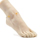 Natural Dyed White Jade & Malaysia Jade Anklets for Women AJEW-AN00476-03-3
