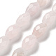 Granos naturales de abalorios de cuarzo rosa G-P520-C09-01-1