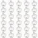 DICOSMETIC 30Pcs Fruit Charms Stainless Steel Charms Apples with Leaf Pendant Mini Apples Bead Charms Lovely Metal Charms for DIY Jewelry Making and Crafts Finding Accessory STAS-DC0011-23-1