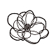 NBEADS Line Drawing Flowers Metal Wall Art Decor HJEW-WH0067-223-1