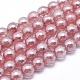 Electroplated Cherry Quartz Glass Beads Strands G-O164-04-6mm-1