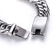 304 Stainless Steel Curb Chains Bracelets BJEW-E346-06P-3