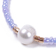 Verstellbarer Nylonfaden geflochtene Perlen Armbänder BJEW-JB04375-3
