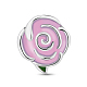 Tinysand rose 925 perline europee a foro largo smaltate in argento sterling TS-C-090-1