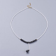 Lampwork Pendant Beaded Necklaces NJEW-K108-13-02-2