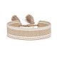 Braided Cord Bracelets with Polyester Tassels BJEW-C012-13-1