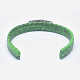 Bracelets de manchette en cuir de serpent BJEW-P079-17F-3