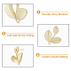 DICOSMETIC 50Pcs Rack Plating Alloy Leaf Stud Earring Findings FIND-DC0003-47-5