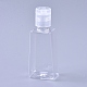 30mlの透明なペットプラスチック詰め替え可能なフリップトップキャップボトル  スクイズボトル  台形  透明  7.9x2.3x3.2cm  容量：30ml（1.01液量オンス） AJEW-WH0105-90-1