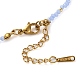 201 collier pendentif coeur en acier inoxydable avec perles de verre NJEW-Z029-02A-3