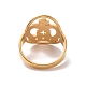 Ионное покрытие (ip) 201 кольцо из нержавеющей стали с крестообразной короной RJEW-J051-48G-3