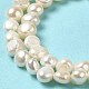 Chapelets de perles en Keshi naturel PEAR-E017-28-4