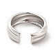 304 Stainless Steel Grooved Open Cuff Ring for Women RJEW-F131-14P-3