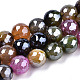 Galvanisieren natürliche Achat Perlen Stränge G-T131-55-36-1