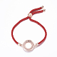 Bracelets à maillons en laiton avec zircone cubique de micro pave BJEW-E315-03A-2