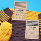 Benecreat 1 set rectangle en bois jauge d'aiguilles à tricoter en bois et guide d'enroulement de fil DIY-BC0006-96-5