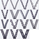 Benecreat15ロール37.5ヤード黒花柄生地レースリボン結婚式の招待状のロールで  カード  飾る  縫い  髪の弓作り  ギフトパッケージラッピング  混合サイズ OCOR-BC0003-02-2
