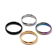 Ионное покрытие (ip) 304 простое кольцо из нержавеющей стали для женщин RJEW-B036-04-1