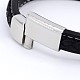 Unisex Casual Style Braided Leather Cord Bracelets BJEW-F119-24-2