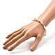 Bracelet tressé en perles naturelles pour femme adolescente BJEW-JB06828-3
