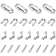 UNICRAFTALE 10pcs Stainless Steel Fold Over Clasp Bracelet Extender Clasp Metal Jewelry Clasps Link Extension Clasp for Bracelet Necklace Jewelry Making STAS-UN0049-93-1