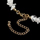 Collana di perline con schegge di cristallo di quarzo naturale NJEW-FZ00004-01-4