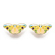 Schmetterling mit Sonnenblumen-Emaille-Pin JEWB-G014-B01-2