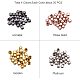 PandaHall Elite 120pcs Cube Brass Spacer Beads with Large Hole for DIY Jewelry Making KK-PH0034-78-4