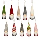10 個 2 スタイルの布顔のないクリスマス gnome 人形のペンダントの装飾  クリスマスツリーの吊り下げオーナメント  ミックスカラー  215~235mm  5個/スタイル sgHJEW-SZ0001-09-1