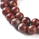 Chapelets de perles en jaspe arc-en-ciel rouge G-O181-06-3