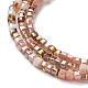 Brins de perles de verre de galvanoplastie de couleur dégradée GLAA-E042-05-B06-4