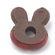 かわいいバニー樹脂カボション  ウサギの頭のドーナツ  模造食品  シエナ  18x16x6mm CRES-N010-03A-2