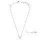 TINYSAND Rhodium Plated 925 Sterling Silver Necklace TS-N439-S-2
